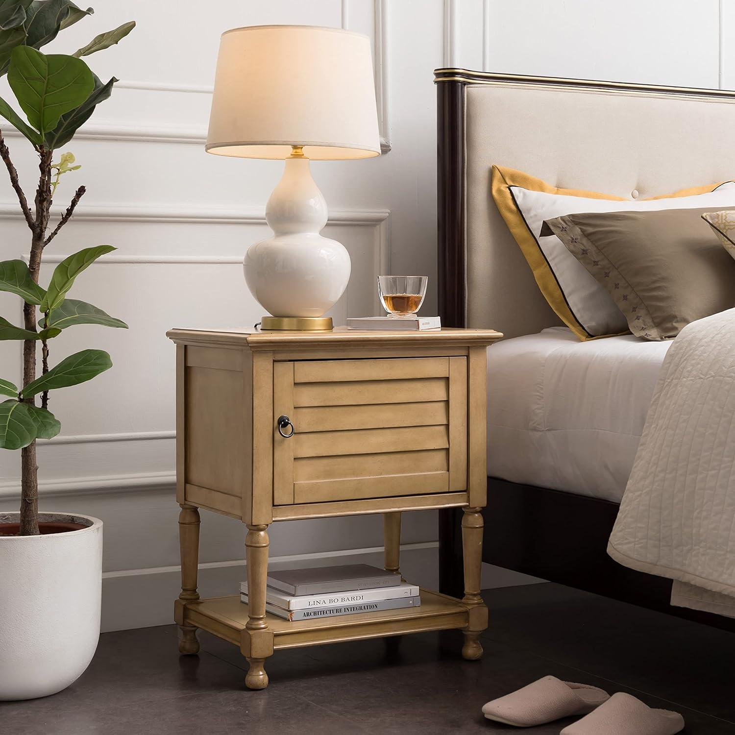 image:imageLeick Home 10082WA Two Drawer Mirrored Diamond Filigree X Base Nightstand Side Table WalnutDesert Sand