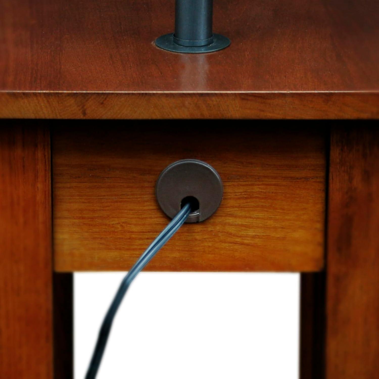 image:imageLeick Home 15In Wide End Table Solid Wood Construction One Drawer One Lower Shelf Narrow Width EasyAssembly Chocolate Oak 150 In W x 240 In D x 240 In H 10071CHMedium Oak Blackened