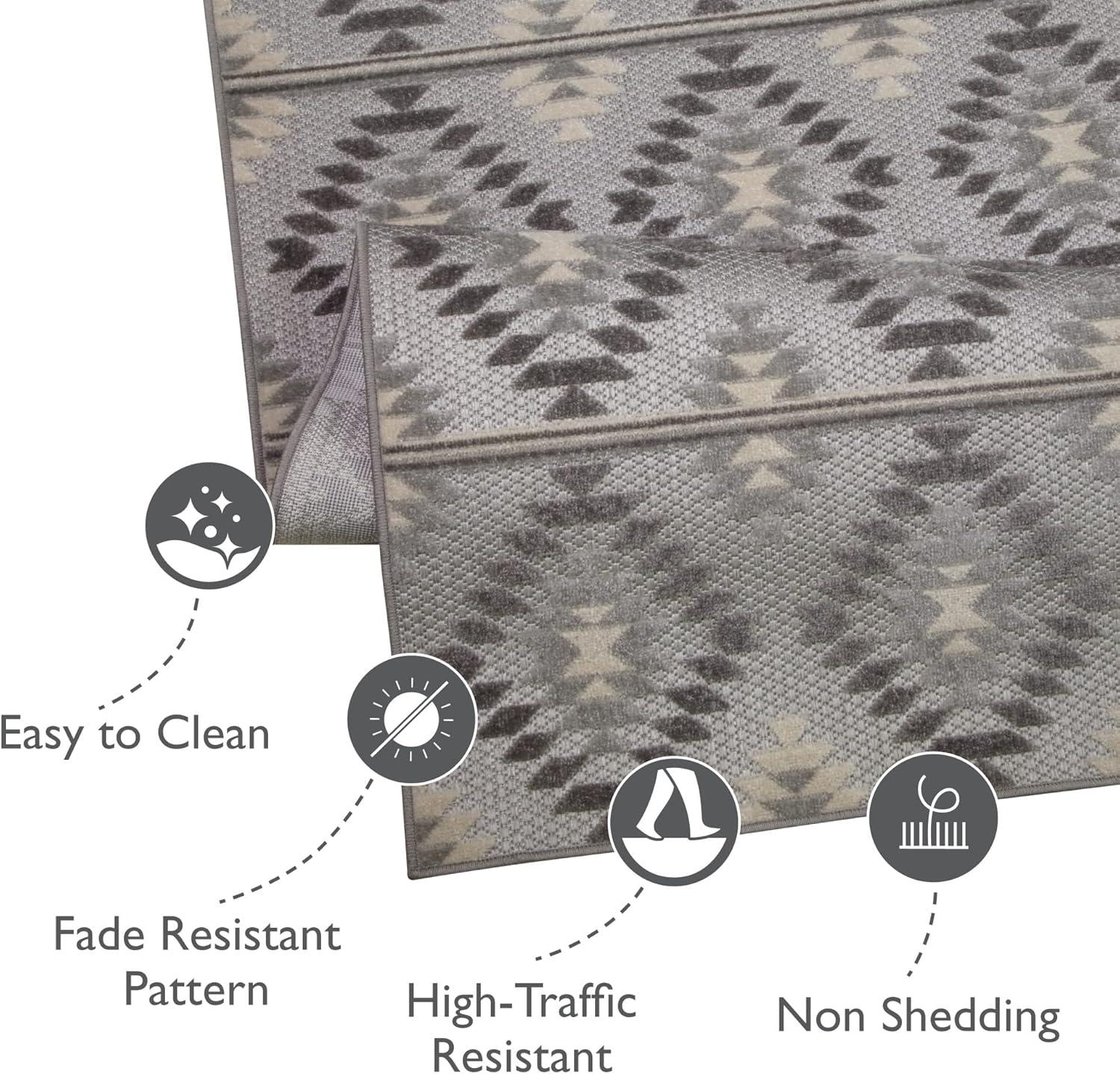 image:imageLeick Home 595462 Cirrido Southwestern Indoor Outdoor Area Rug Rectangle 4x6