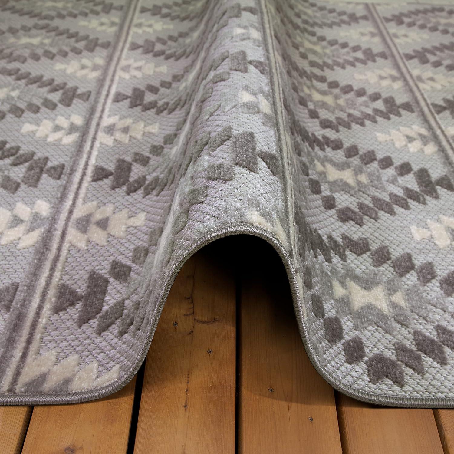 image:imageLeick Home 595462 Cirrido Southwestern Indoor Outdoor Area Rug Rectangle 4x6