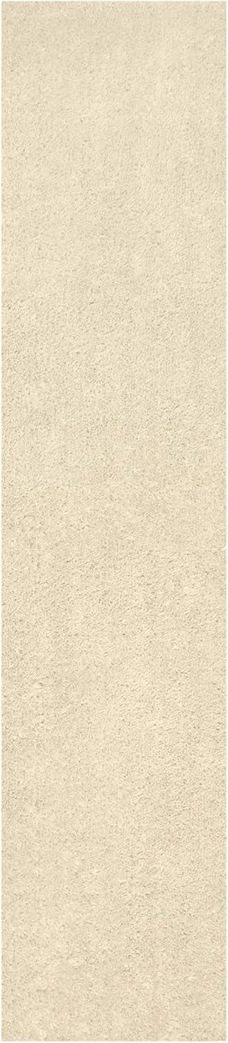 image:imageLeick Home 596015 Dagen Soft Shag Modern Rug Solid Beige Living Room Bedroom Area Rug Rectangle 67 x 96Cream