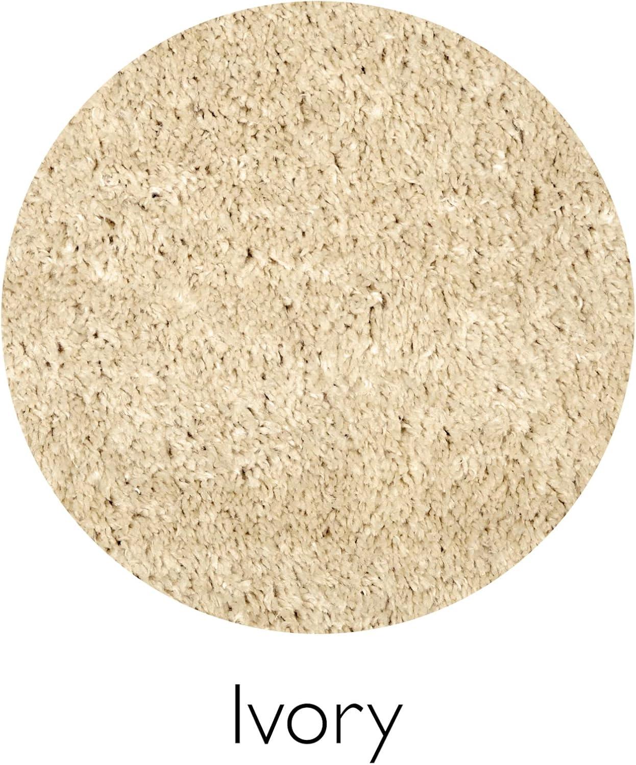 image:imageLeick Home 596015 Dagen Soft Shag Modern Rug Solid Beige Living Room Bedroom Area Rug Rectangle 67 x 96Cream