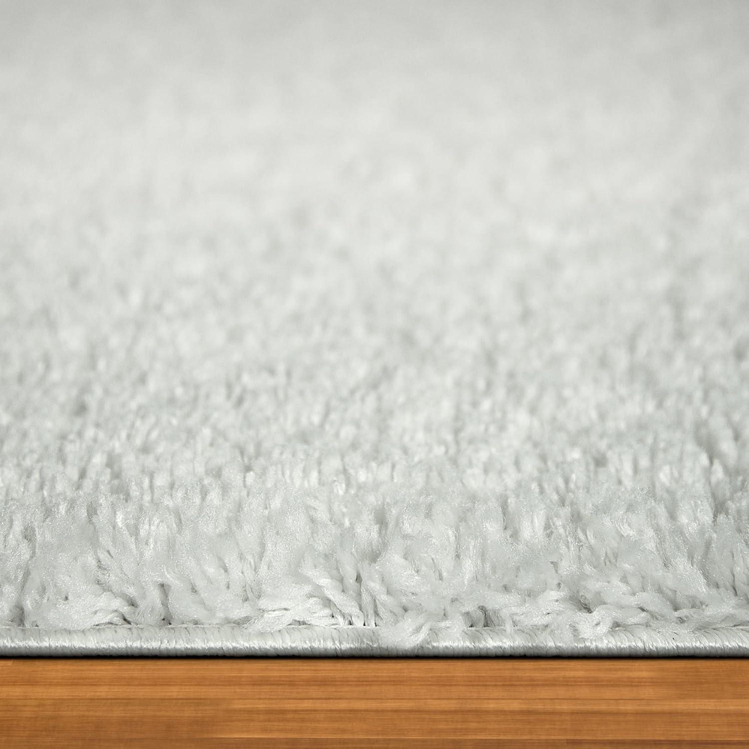 image:imageLeick Home 596015 Dagen Soft Shag Modern Rug Solid Beige Living Room Bedroom Area Rug Rectangle 67 x 96Cream
