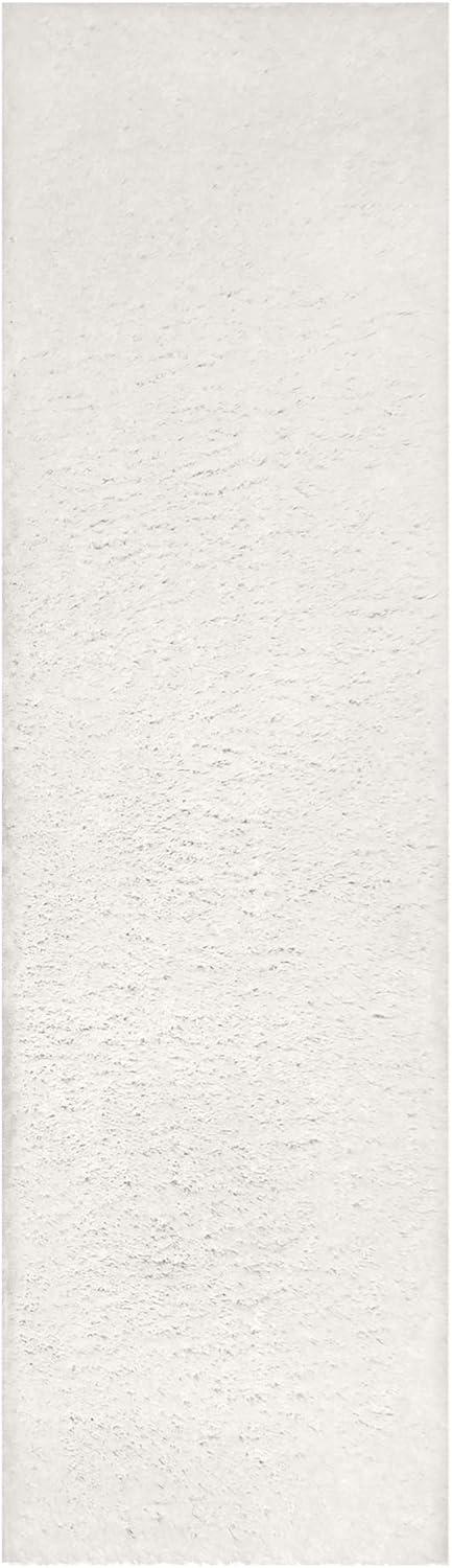 image:imageLeick Home 596015 Dagen Soft Shag Modern Rug Solid Beige Living Room Bedroom Area Rug Rectangle 67 x 96Cream
