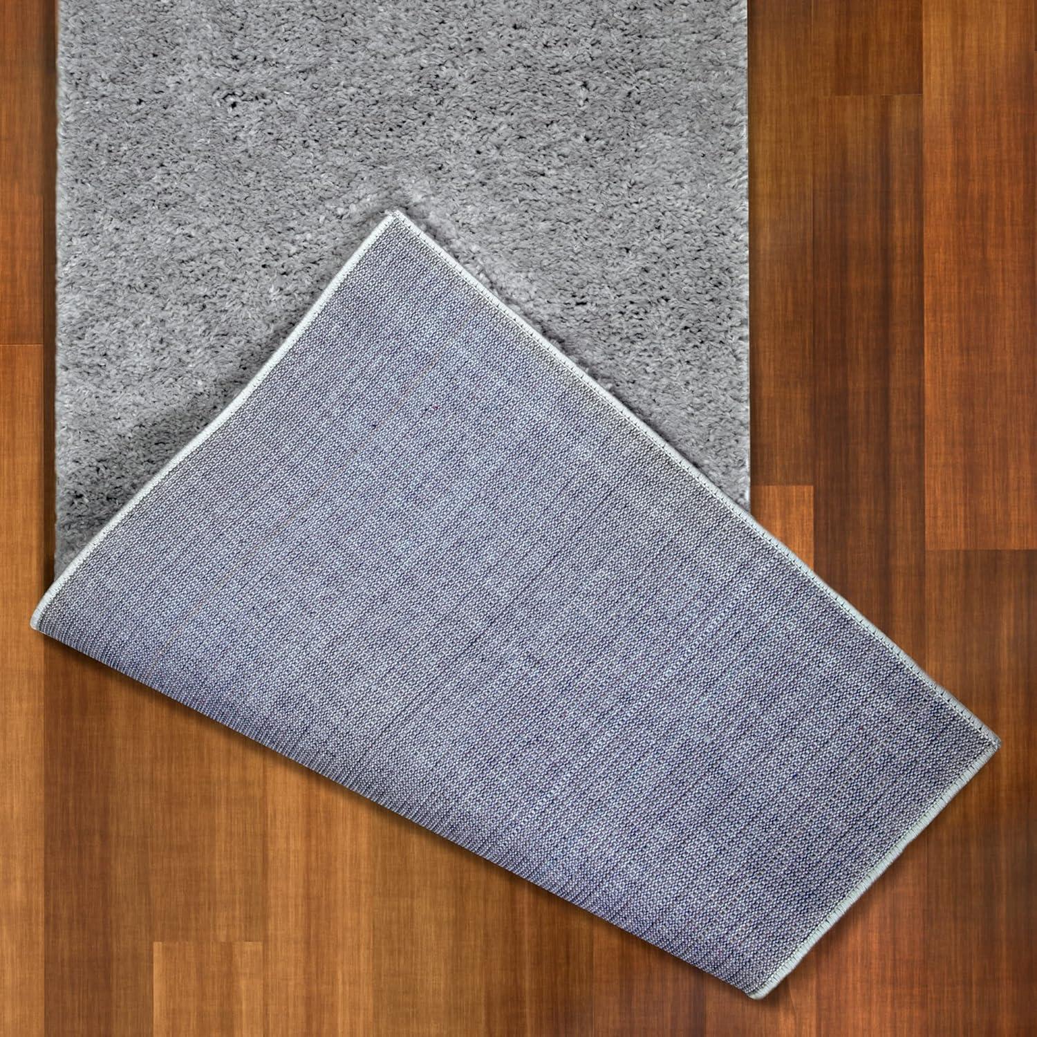 image:imageLeick Home 596015 Dagen Soft Shag Modern Rug Solid Beige Living Room Bedroom Area Rug Rectangle 67 x 96Grey
