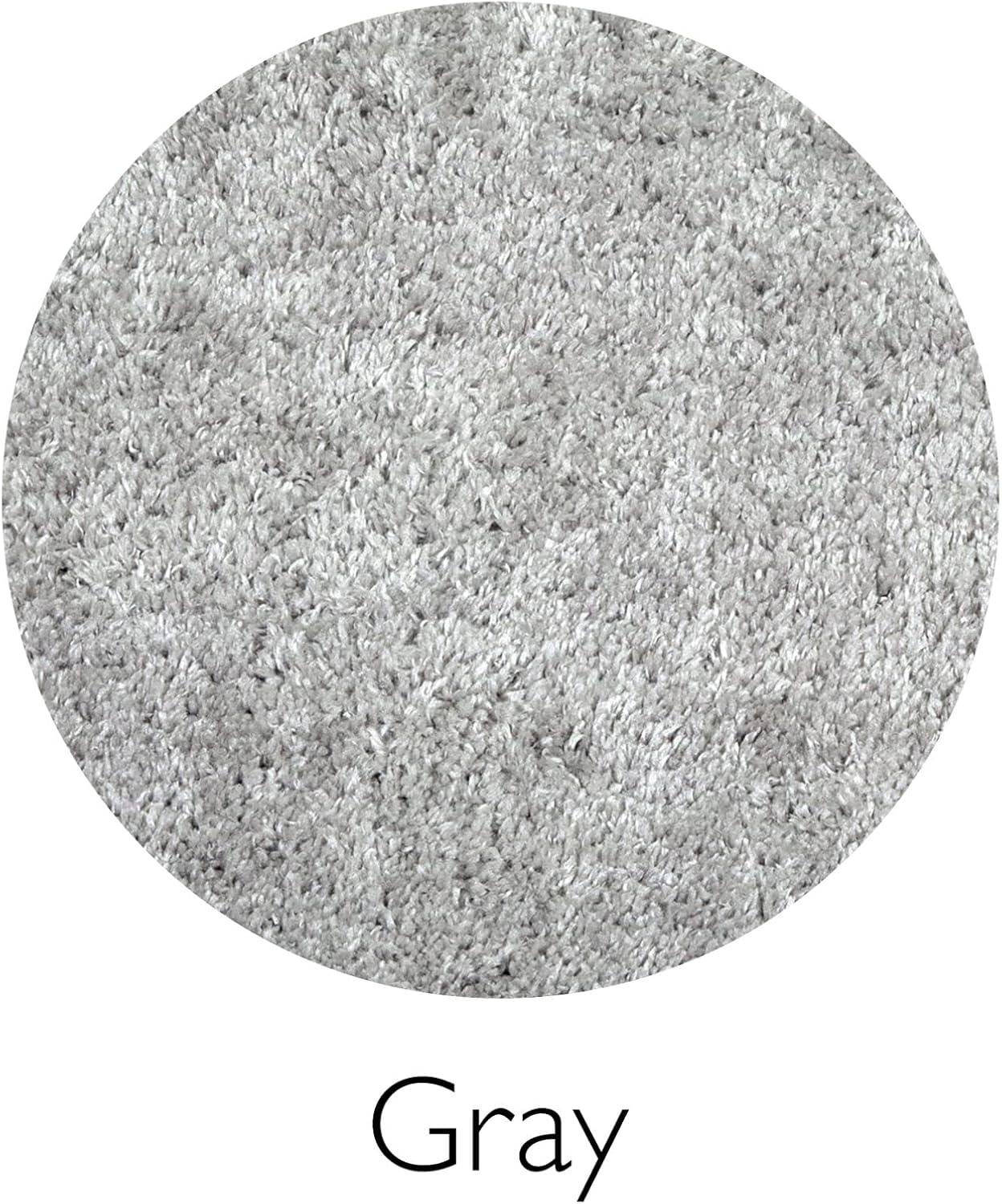 image:imageLeick Home 596015 Dagen Soft Shag Modern Rug Solid Beige Living Room Bedroom Area Rug Rectangle 67 x 96Grey