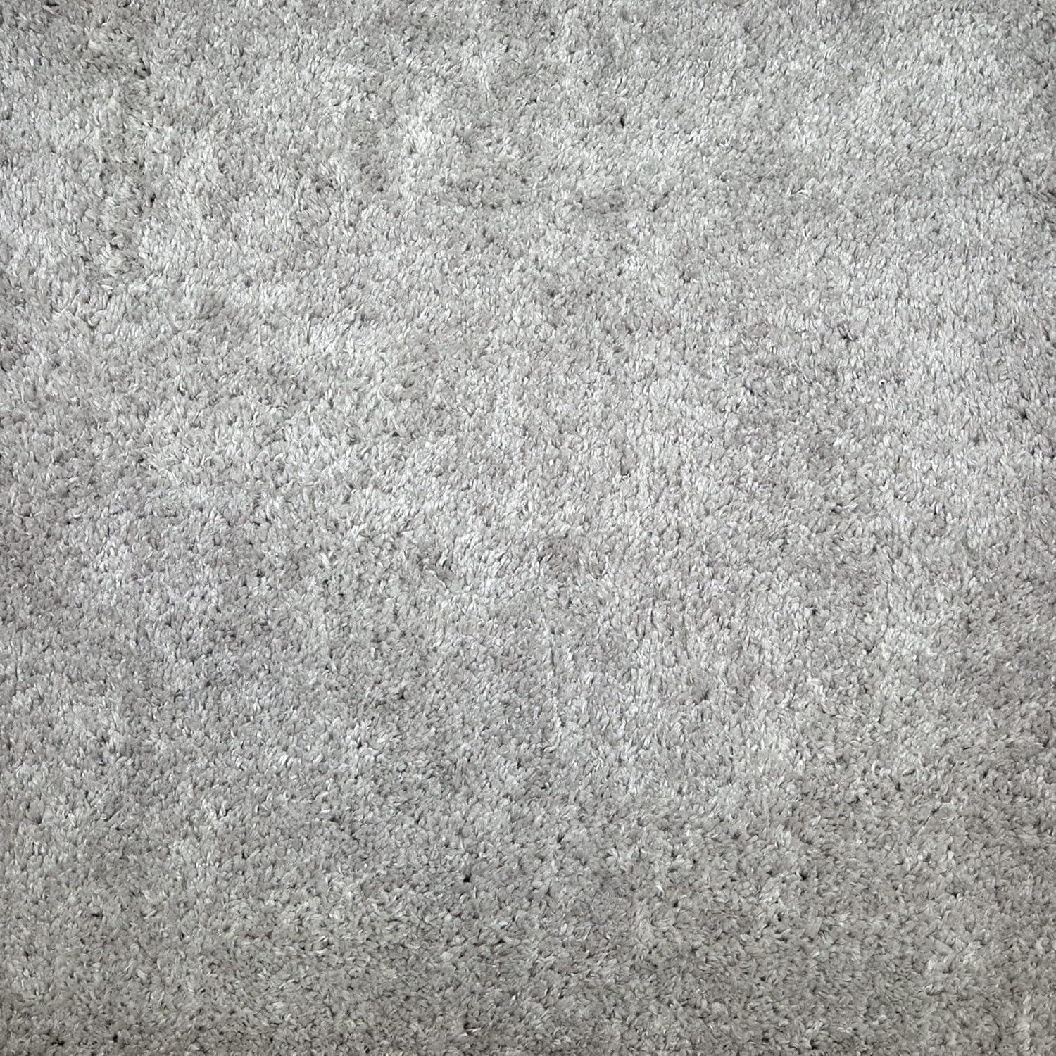 image:imageLeick Home 596015 Dagen Soft Shag Modern Rug Solid Beige Living Room Bedroom Area Rug Rectangle 67 x 96Grey