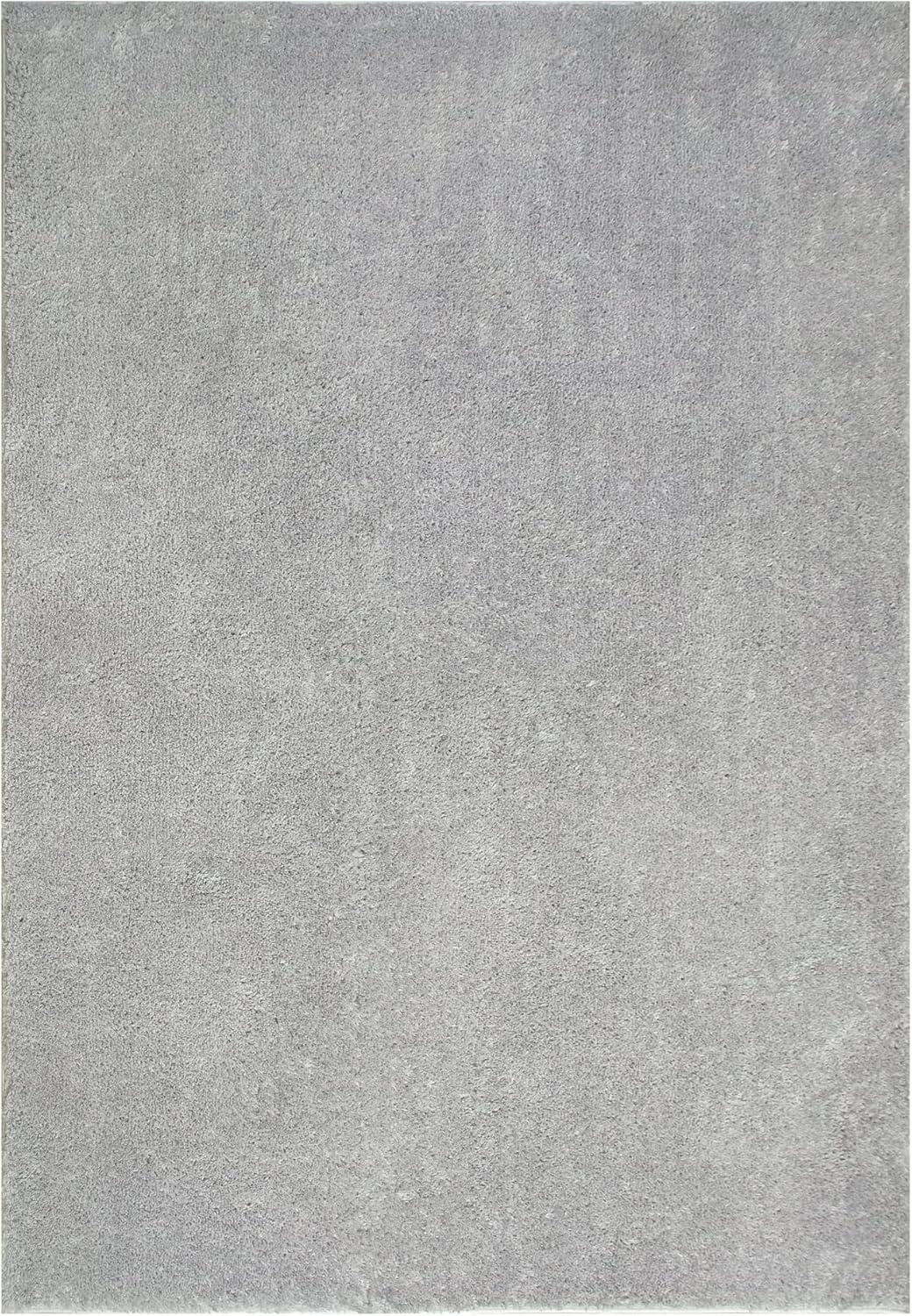 image:imageLeick Home 596015 Dagen Soft Shag Modern Rug Solid Beige Living Room Bedroom Area Rug Rectangle 67 x 96Grey