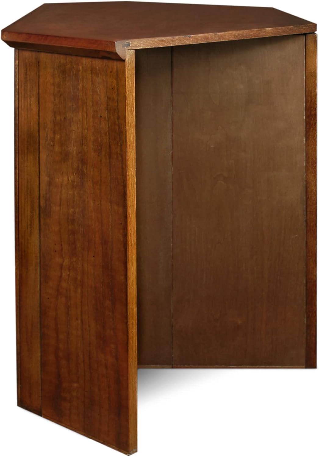 image:imageLeick Home 82285 Mission Corner TV Stand Made from Solid Wood One Door and Adjustable Shelf for 50 TVs Mission OakMission Oak Blackened