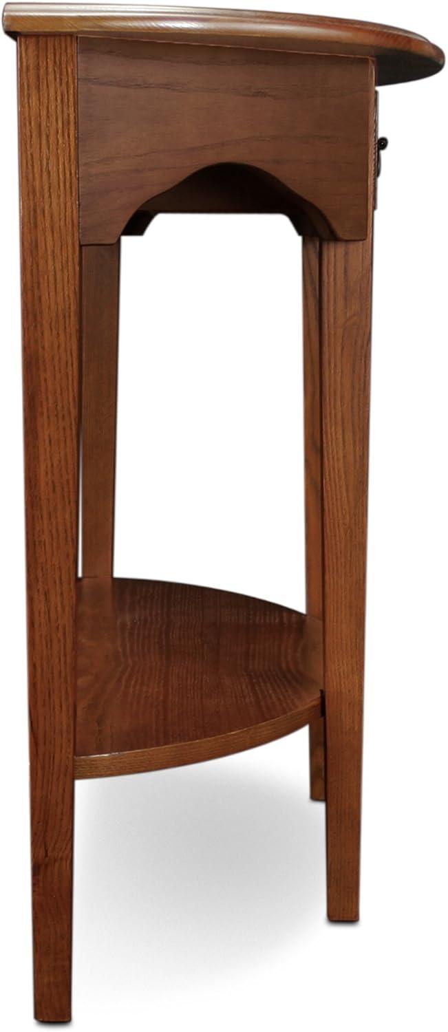 image:imageLeick Home Boa Console Table Solid Wood Bottom Display Shelf Narrow Depth EasyAssembly For Living RoomHallway Chocolate Cherry 380 in W x 140 in D x 300 in H 10332Medium Oak
