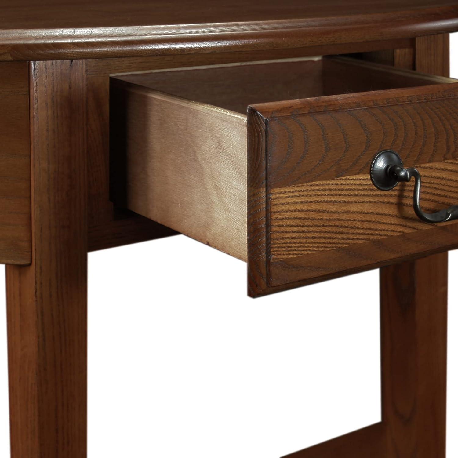 image:imageLeick Home Boa Console Table Solid Wood Bottom Display Shelf Narrow Depth EasyAssembly For Living RoomHallway Chocolate Cherry 380 in W x 140 in D x 300 in H 10332Medium Oak