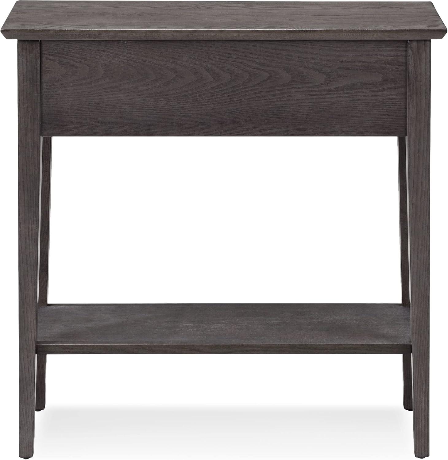 image:imageLeick Home Boa Console Table Solid Wood Bottom Display Shelf Narrow Depth EasyAssembly For Living RoomHallway Chocolate Cherry 380 in W x 140 in D x 300 in H 10332Smoke Gray Matte Black