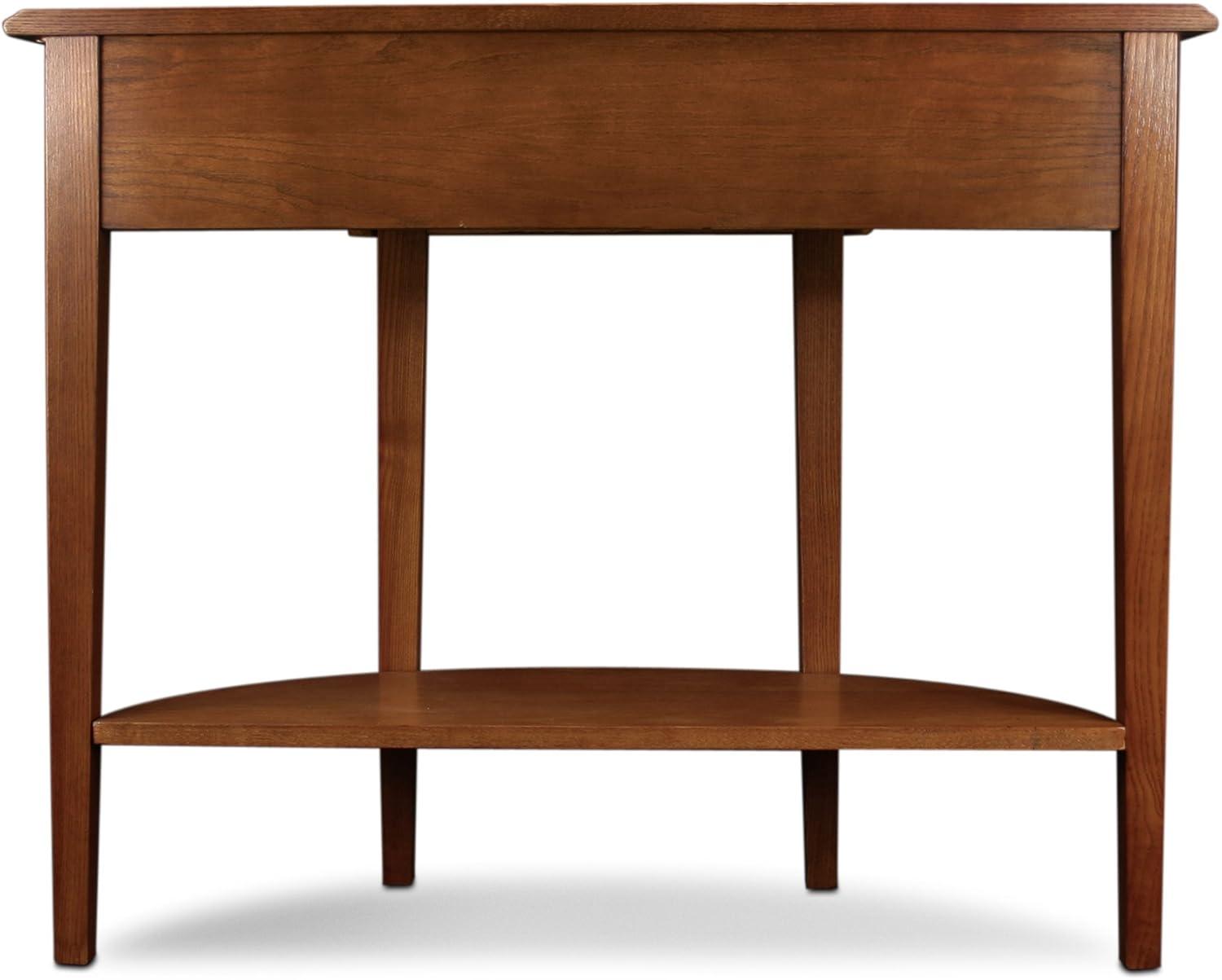 image:imageLeick Home Boa Console Table Solid Wood Bottom Display Shelf Narrow Depth EasyAssembly For Living RoomHallway Chocolate Cherry 380 in W x 140 in D x 300 in H 10332Medium Oak