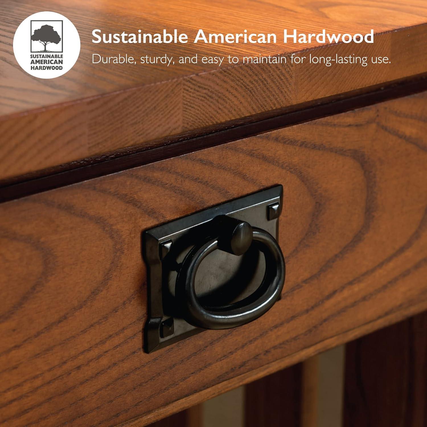 image:imageLeick Home Boa Console Table Solid Wood Bottom Display Shelf Narrow Depth EasyAssembly For Living RoomHallway Chocolate Cherry 380 in W x 140 in D x 300 in H 10332Medium Oak Blackened