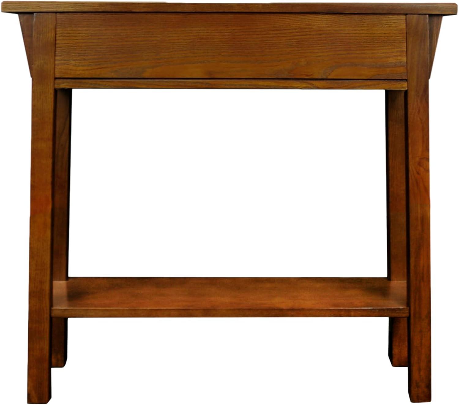 image:imageLeick Home Boa Console Table Solid Wood Bottom Display Shelf Narrow Depth EasyAssembly For Living RoomHallway Chocolate Cherry 380 in W x 140 in D x 300 in H 10332Russet