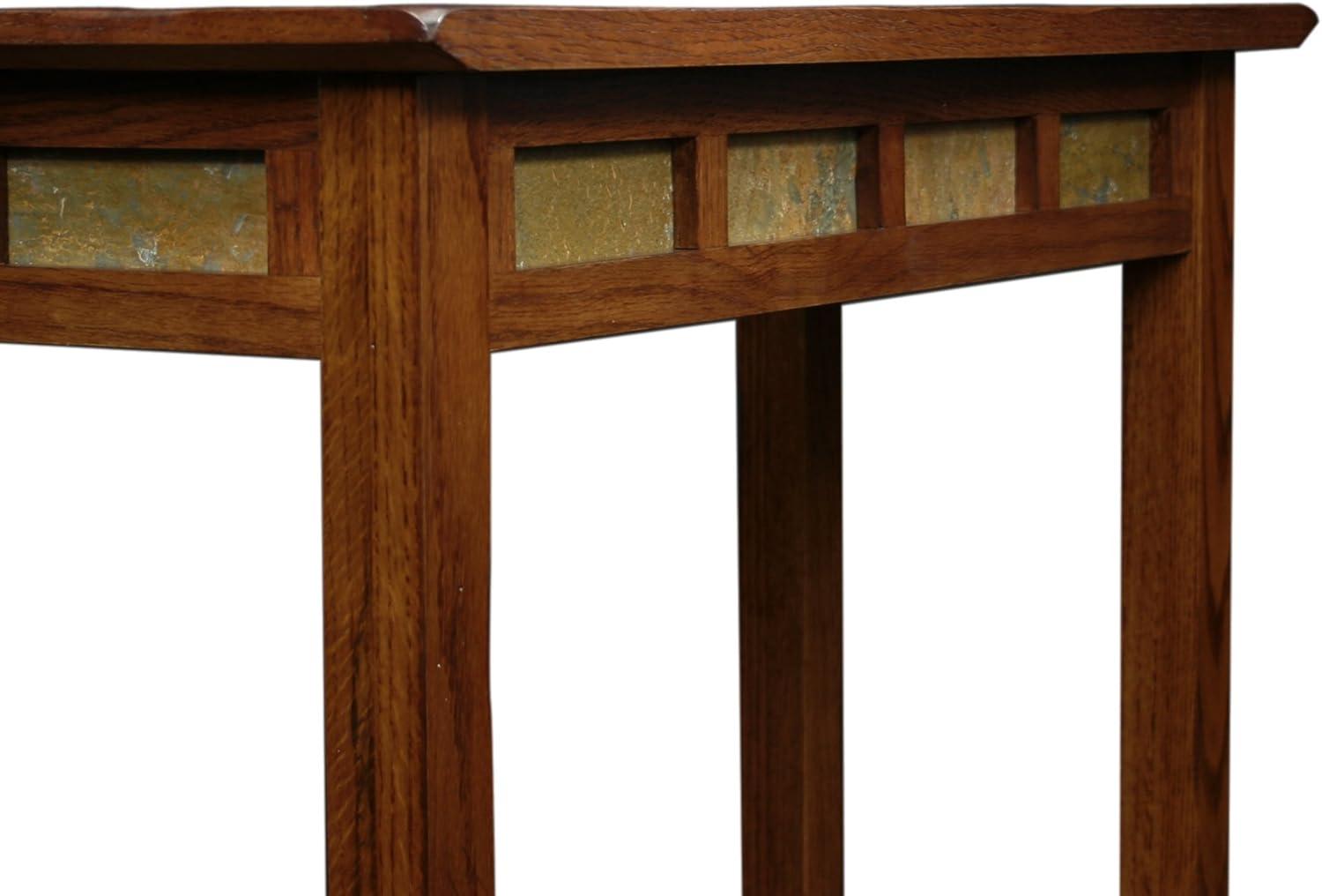 image:imageLeick Home Boa Console Table Solid Wood Bottom Display Shelf Narrow Depth EasyAssembly For Living RoomHallway Chocolate Cherry 380 in W x 140 in D x 300 in H 10332Rustic Oak