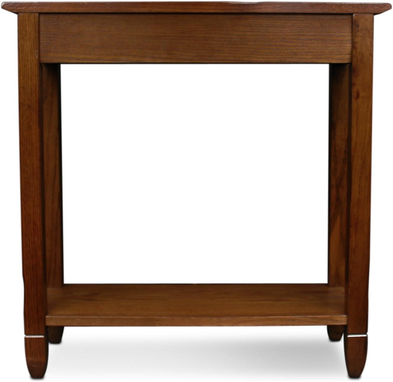 image:imageLeick Home Boa Console Table Solid Wood Bottom Display Shelf Narrow Depth EasyAssembly For Living RoomHallway Chocolate Cherry 380 in W x 140 in D x 300 in H 10332Rustic Oak