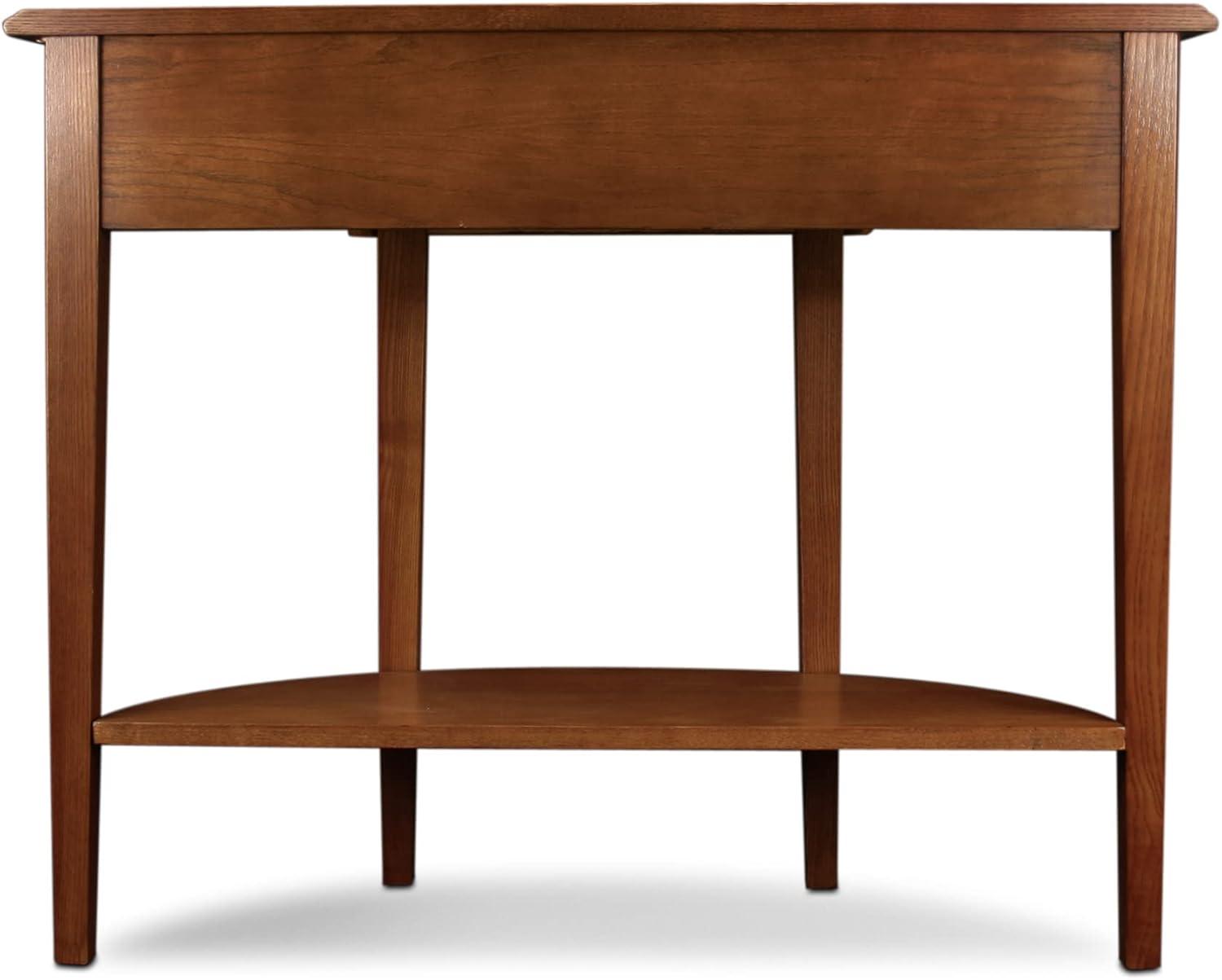 image:imageLeick Home Boa Console Table Solid Wood Bottom Display Shelf Narrow Depth EasyAssembly For Living RoomHallway Chocolate Cherry 380 in W x 140 in D x 300 in H 10332Medium Oak