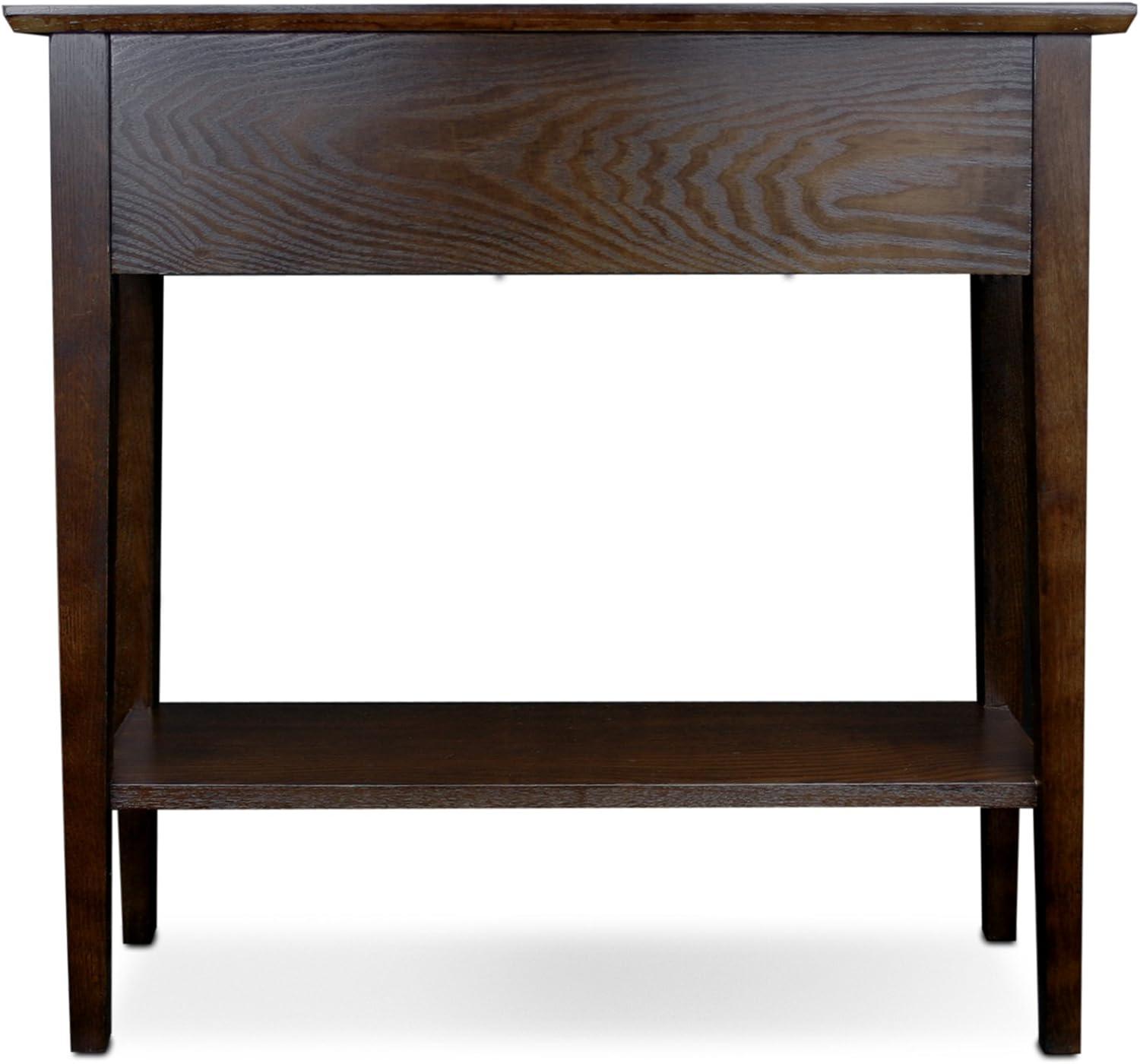 image:imageLeick Home Boa Console Table Solid Wood Bottom Display Shelf Narrow Depth EasyAssembly For Living RoomHallway Chocolate Cherry 380 in W x 140 in D x 300 in H 10332Chocolate Oak