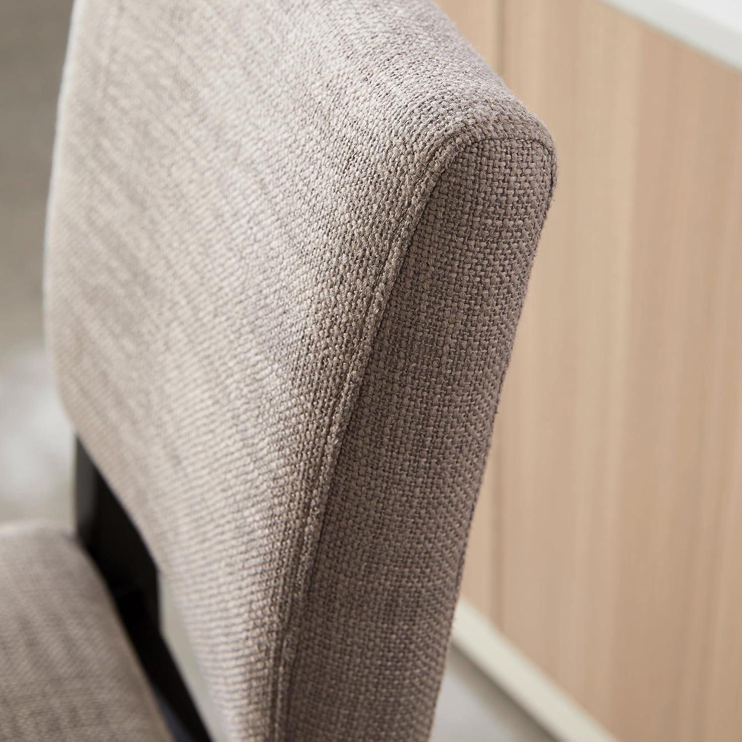 image:imageLeick Home Double Crossback Upholstered Counter Stool with Backrest for Kitchen or Dining Area Gray and Moss Green 2 Pack 10084GSMHLinen