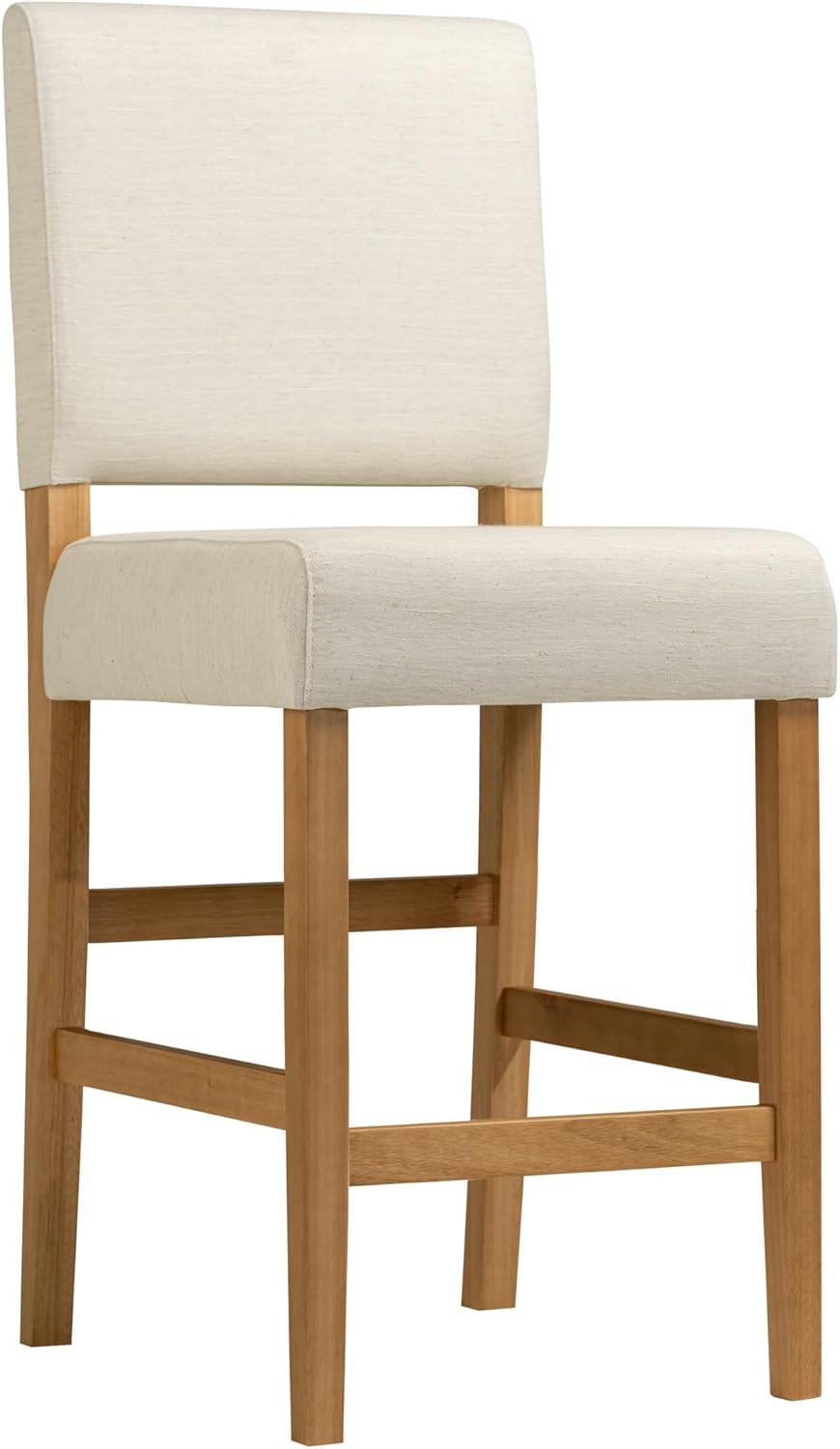 image:imageLeick Home Double Crossback Upholstered Counter Stool with Backrest for Kitchen or Dining Area Gray and Moss Green 2 Pack 10084GSMHWhite Sands