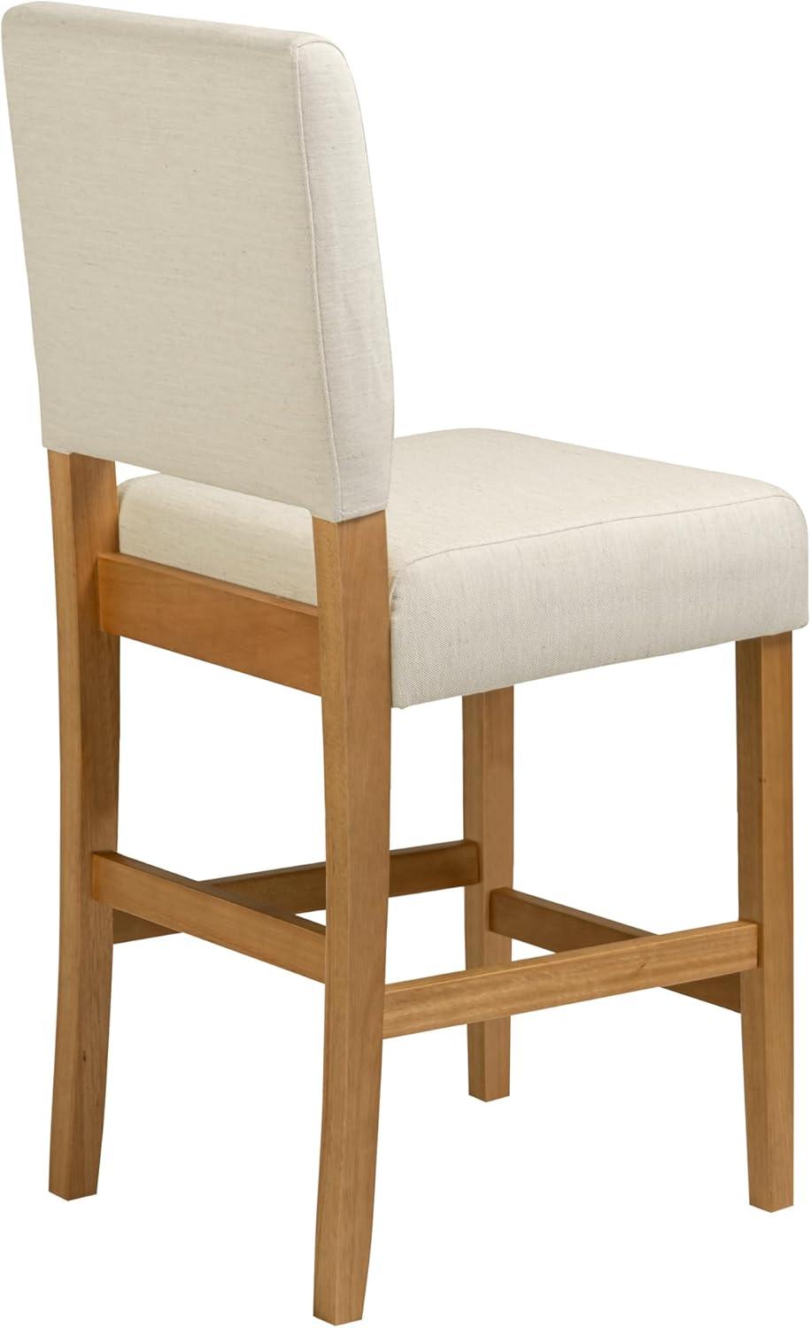 image:imageLeick Home Double Crossback Upholstered Counter Stool with Backrest for Kitchen or Dining Area Gray and Moss Green 2 Pack 10084GSMHWhite Sands