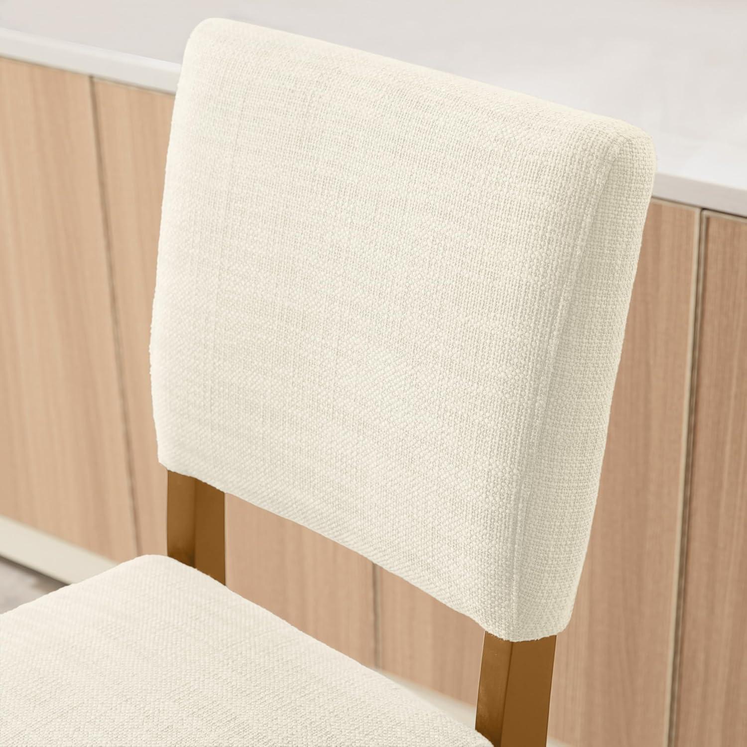 image:imageLeick Home Double Crossback Upholstered Counter Stool with Backrest for Kitchen or Dining Area Gray and Moss Green 2 Pack 10084GSMHWhite Sands