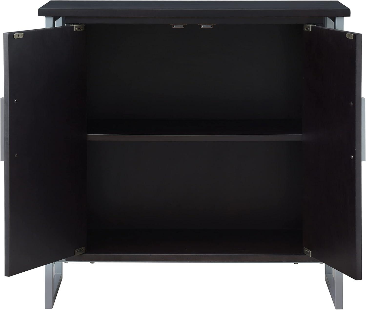 image:imageLeick Home Mission Hall Console Table Solid Wood 2Door Storage with 1 Interior Shelf Slim Profile Easy Assembly Russet Brown 30 in L x 11 in D x 30 in H Small Entryway Cabinet 10001RSBlack