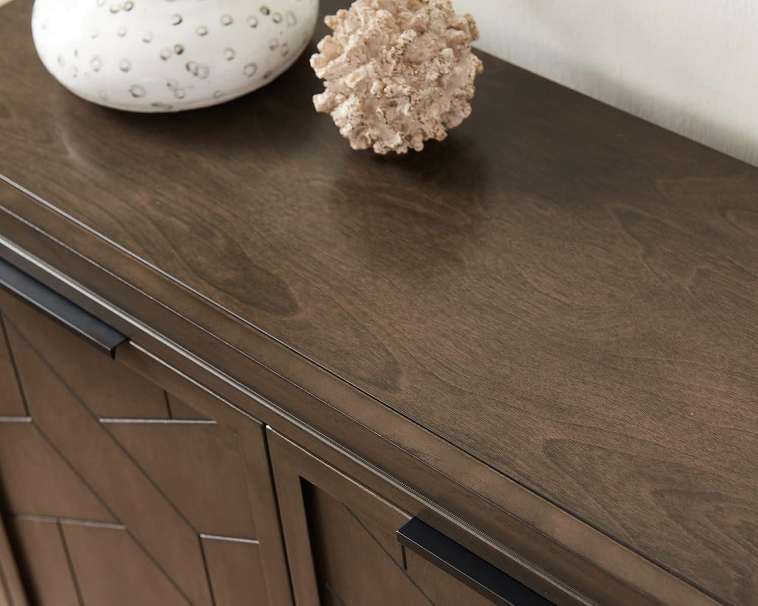 image:imageLeick Home Mission Hall Console Table Solid Wood 2Door Storage with 1 Interior Shelf Slim Profile Easy Assembly Russet Brown 30 in L x 11 in D x 30 in H Small Entryway Cabinet 10001RSSmoke Gray