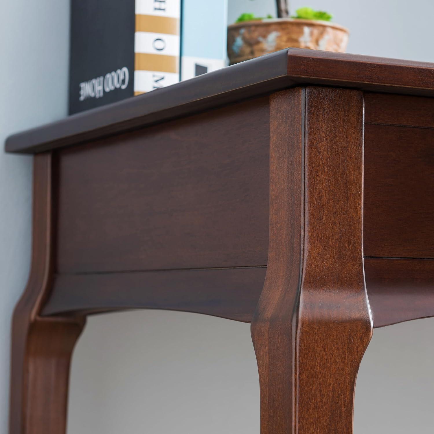 image:imageLeick Home Mission Office Desk Solid Wood with Drop Front Keyboard Drawer Mission Oak 82410Heartwood Cherry