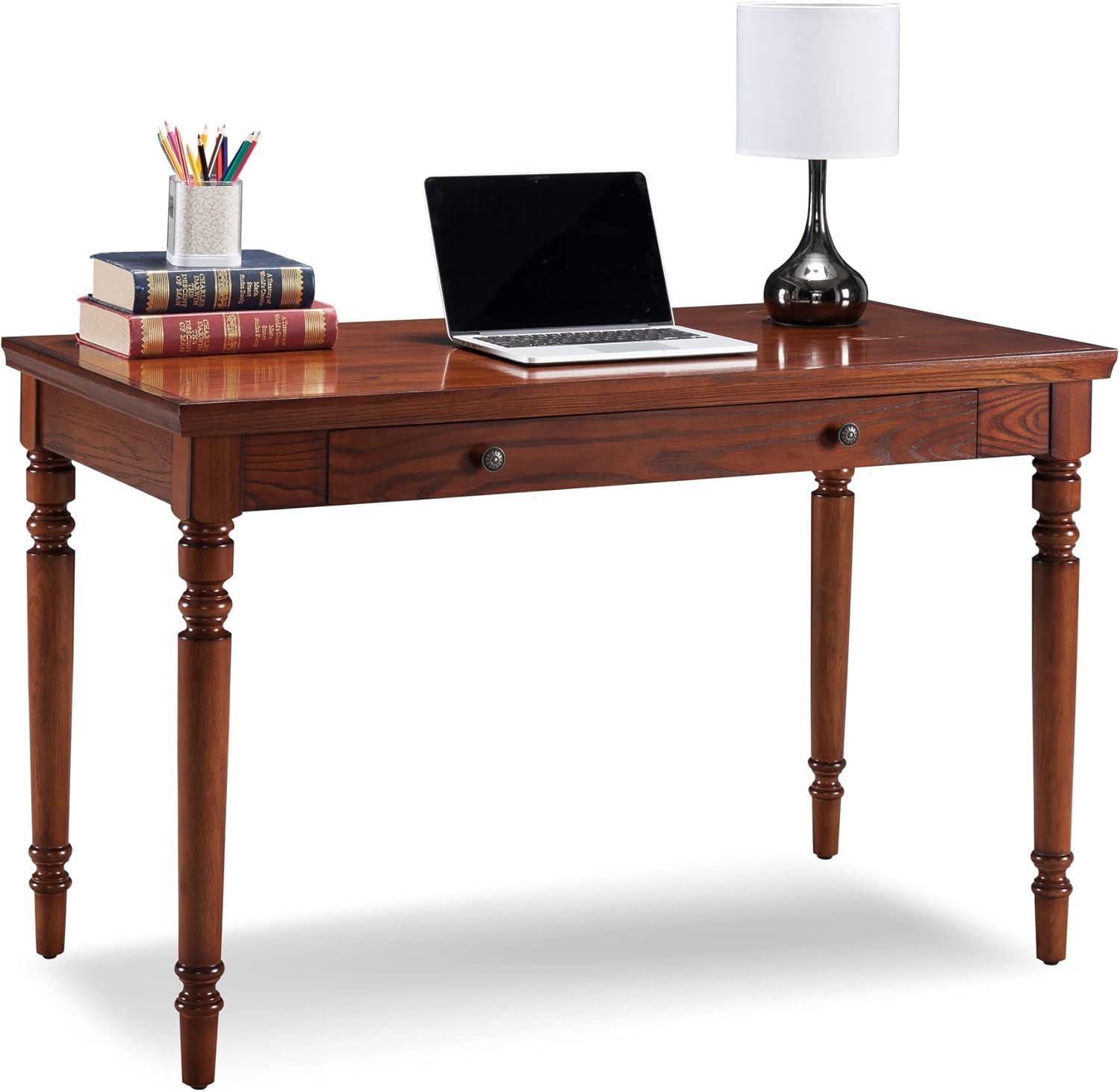 image:imageLeick Home Mission Office Desk Solid Wood with Drop Front Keyboard Drawer Mission Oak 82410Mission Oak