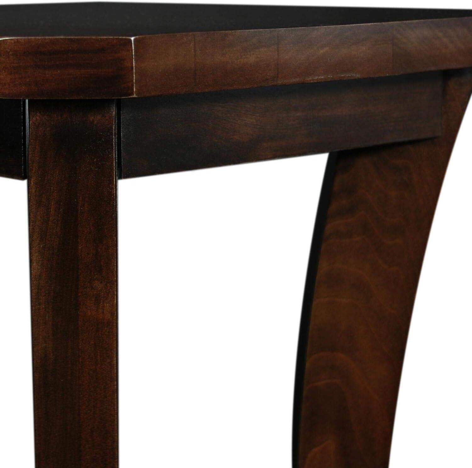 image:imageLeick Home Stratus Chairside End Table Solid Wood with Shelf for Living Rooms and Small Spaces Smoke Gray 22005GRChocolate Oak