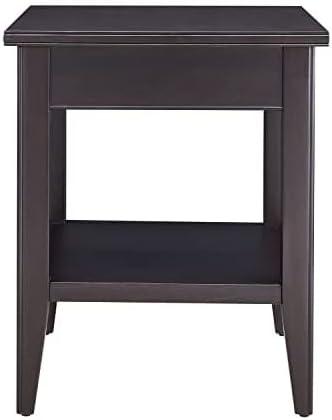 image:imageLeick Home Stratus Chairside End Table Solid Wood with Shelf for Living Rooms and Small Spaces Smoke Gray 22005GRSmoke Gray