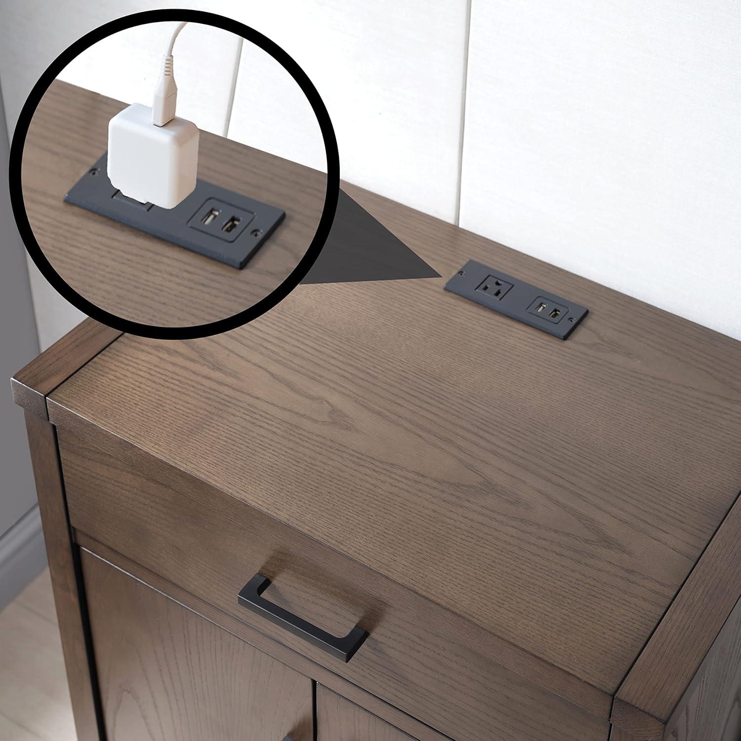 image:imageSalem Solid Wood Nightstand with Drawer and Shelf Medium Oak Brown Perfect for Bedrooms Living Rooms and Small Spaces Leick Home 9067MEDCoffee Bean