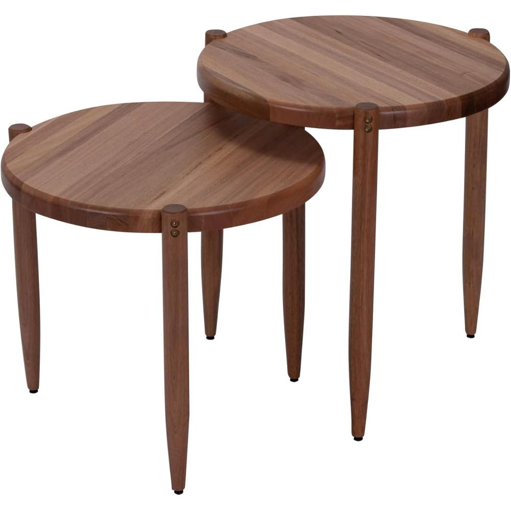 image:imageHaven Ridge Solid Wood Oval Side Table with Drawer and Shelf Medium Oak Brown Perfect for Living Rooms Bedrooms and Small Spaces  Leick Home 9042MEDNatural Jequitiba