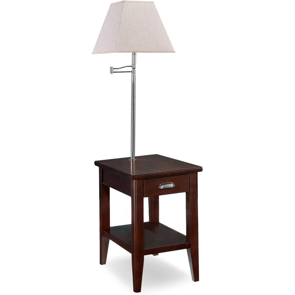 image:imageLeick Home 10032RS Mission Cabinet End Table Made with Solid Wood Side Table for Living Room Bedroom and Printer Stand Russet FinishChocolate Cherry