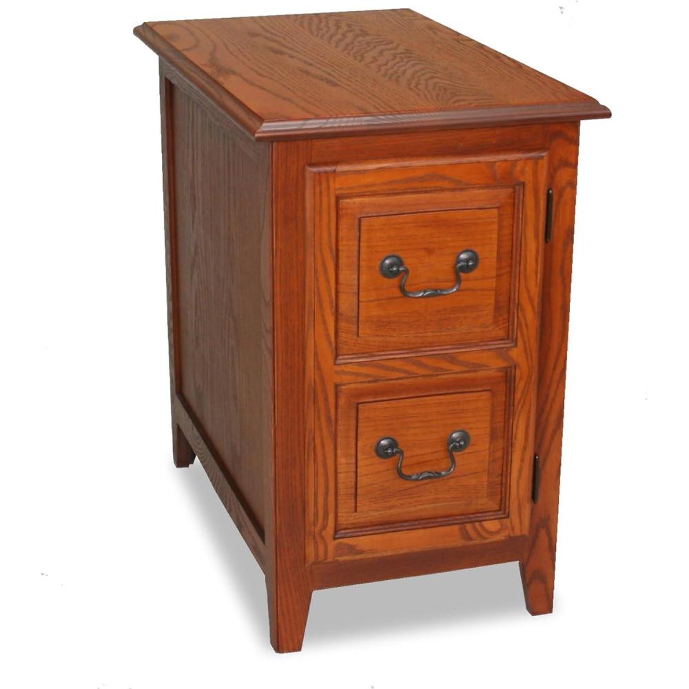 image:imageLeick Home 10032RS Mission Cabinet End Table Made with Solid Wood Side Table for Living Room Bedroom and Printer Stand Russet FinishMedium Oak
