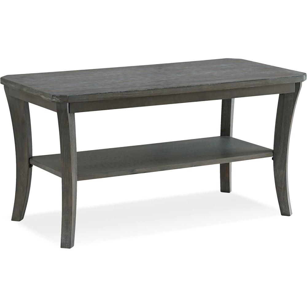 image:imageLeick Home 10305RG Rustic Wire Brushed Driftwood Narrow Side Table with Shelf Rustic GrayRustic Wire Brushed Driftwood