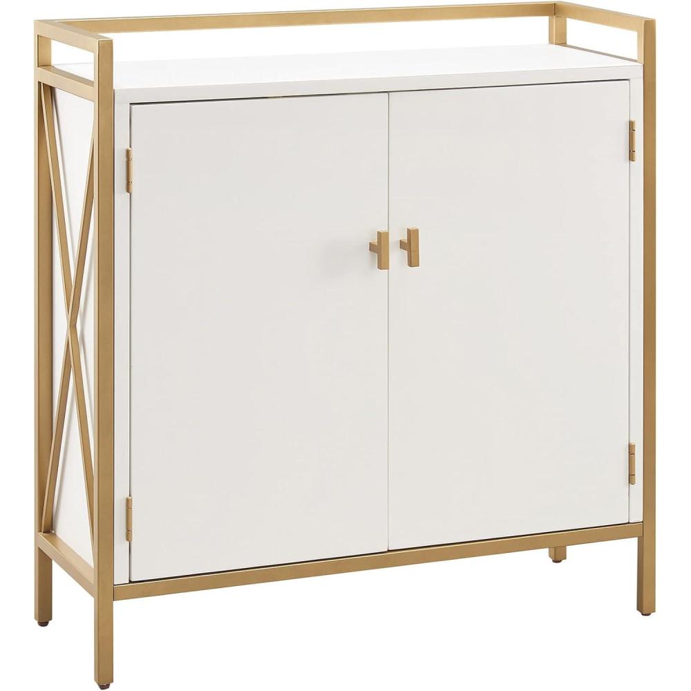 image:imageLeick Home Mission Hall Console Table Solid Wood 2Door Storage with 1 Interior Shelf Slim Profile Easy Assembly Russet Brown 30 in L x 11 in D x 30 in H Small Entryway Cabinet 10001RSWhite