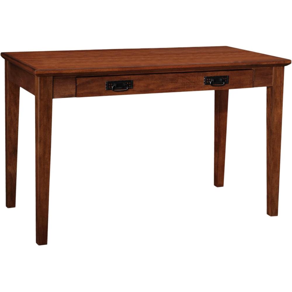 image:imageLeick Home Mission Office Desk Solid Wood with Drop Front Keyboard Drawer Mission Oak 82410Mission Oak