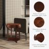 Haven Ridge Solid Wood Oval Side Table with Drawer and Shelf, Medium Oak Brown, Perfect for Living Rooms, Bedrooms, and Small Spaces – Leick Home, 9042-MED(Chocolate Cherry)