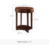 Haven Ridge Solid Wood Oval Side Table with Drawer and Shelf, Medium Oak Brown, Perfect for Living Rooms, Bedrooms, and Small Spaces – Leick Home, 9042-MED(Chocolate Cherry)