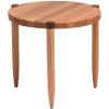 Haven Ridge Solid Wood Oval Side Table with Drawer and Shelf, Medium Oak Brown, Perfect for Living Rooms, Bedrooms, and Small Spaces – Leick Home, 9042-MED(Natural Jequitiba)