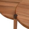 Haven Ridge Solid Wood Oval Side Table with Drawer and Shelf, Medium Oak Brown, Perfect for Living Rooms, Bedrooms, and Small Spaces – Leick Home, 9042-MED(Natural Jequitiba)