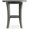 Haven Ridge Solid Wood Oval Side Table with Drawer and Shelf, Medium Oak Brown, Perfect for Living Rooms, Bedrooms, and Small Spaces – Leick Home, 9042-MED(Rustic Gray)