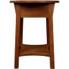 Haven Ridge Solid Wood Oval Side Table with Drawer and Shelf, Medium Oak Brown, Perfect for Living Rooms, Bedrooms, and Small Spaces – Leick Home, 9042-MED(Russet)