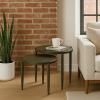 Haven Ridge Solid Wood Oval Side Table with Drawer and Shelf, Medium Oak Brown, Perfect for Living Rooms, Bedrooms, and Small Spaces – Leick Home, 9042-MED(Urbane Bronze)