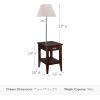 Leick Home 10032-RS Mission Cabinet End Table, Made with Solid Wood, Side Table for Living Room, Bedroom and Printer Stand, Russet Finish(Chocolate Cherry)