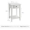 Leick Home 10032-RS Mission Cabinet End Table, Made with Solid Wood, Side Table for Living Room, Bedroom and Printer Stand, Russet Finish(Farmhouse White)