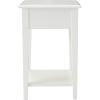 Leick Home 10032-RS Mission Cabinet End Table, Made with Solid Wood, Side Table for Living Room, Bedroom and Printer Stand, Russet Finish(Farmhouse White)